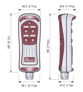 Controle Remoto com Fio Quick HRC1002L Para Guincho Elétrico